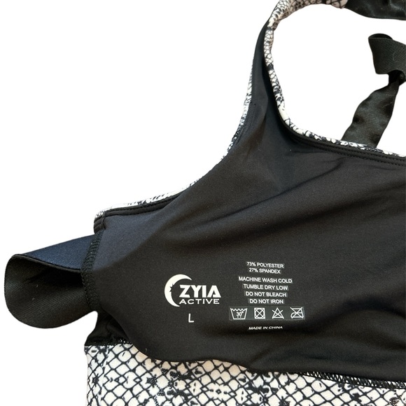 ZYIA Active Size Large Cobra Metallic Light N Tight Sports Bra - Picture 3 of 4